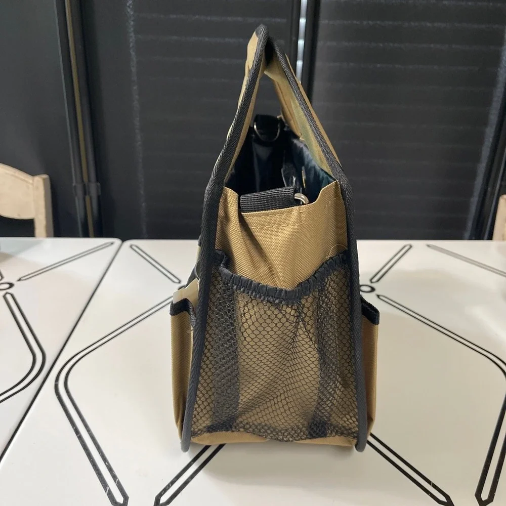Organizer Tote Utility Multi-Purpose Bag Multiple Pockets Handles‎ Beige